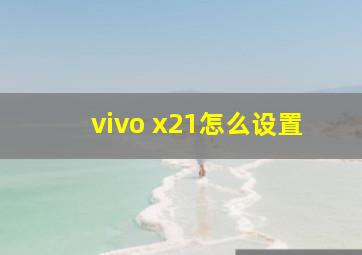 vivo x21怎么设置